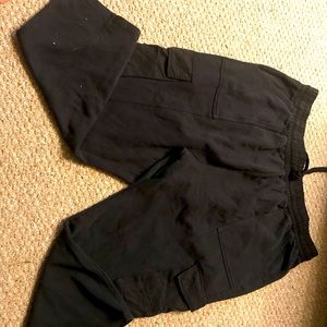 3x black fabletics cargo Joggers